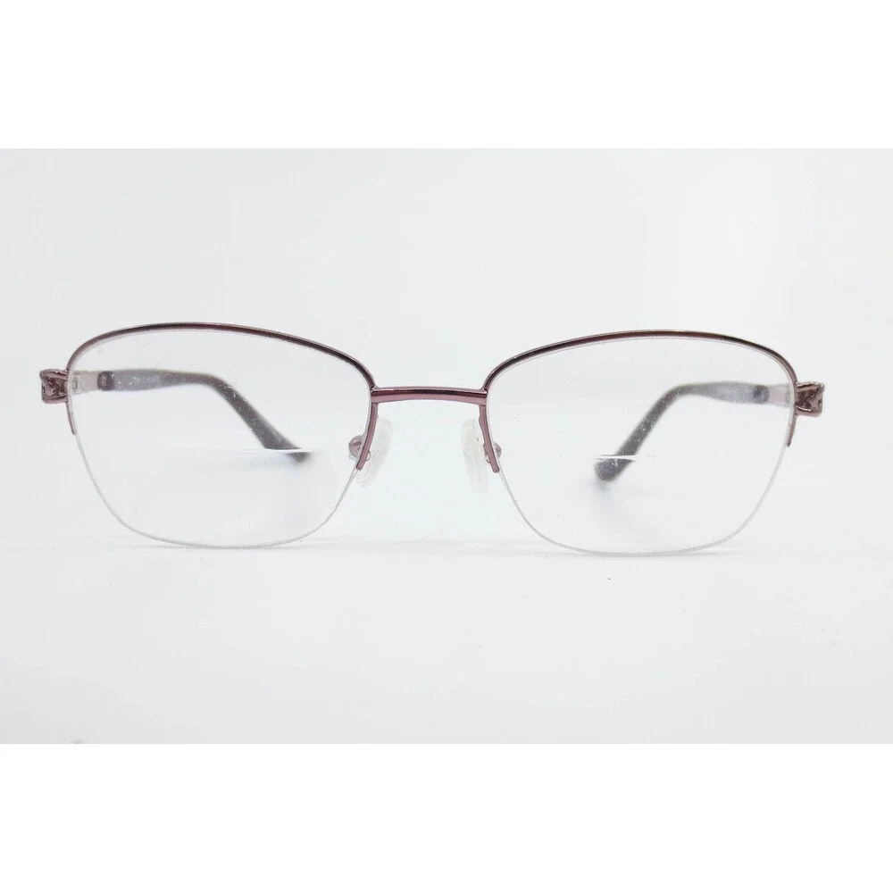 Port Royale Tess C2 Burgundy Semi Rimless Eyeglass Frames 51-18-135